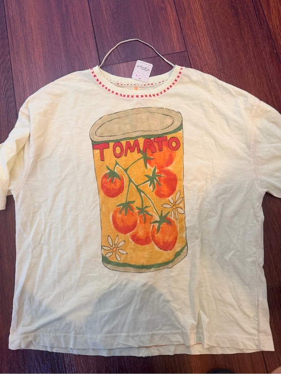 We The Free Tops - We The Free Cream Short Sleeve Tee with Tomato Can Graphic